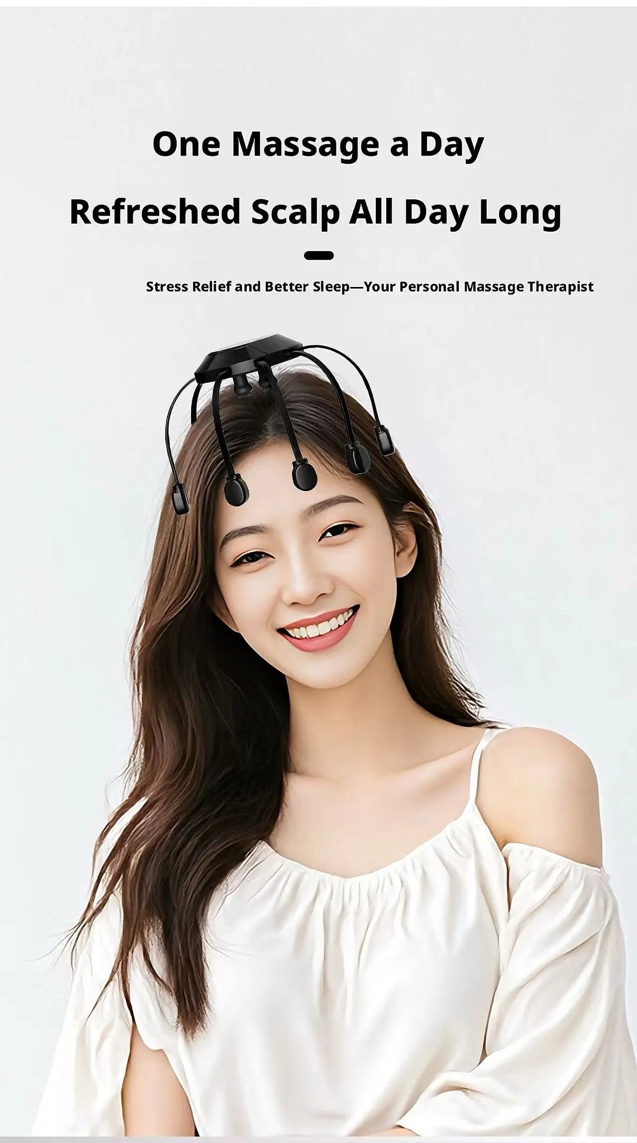 Electric Octopus Head Massager – 360° Scalp Relaxation Device