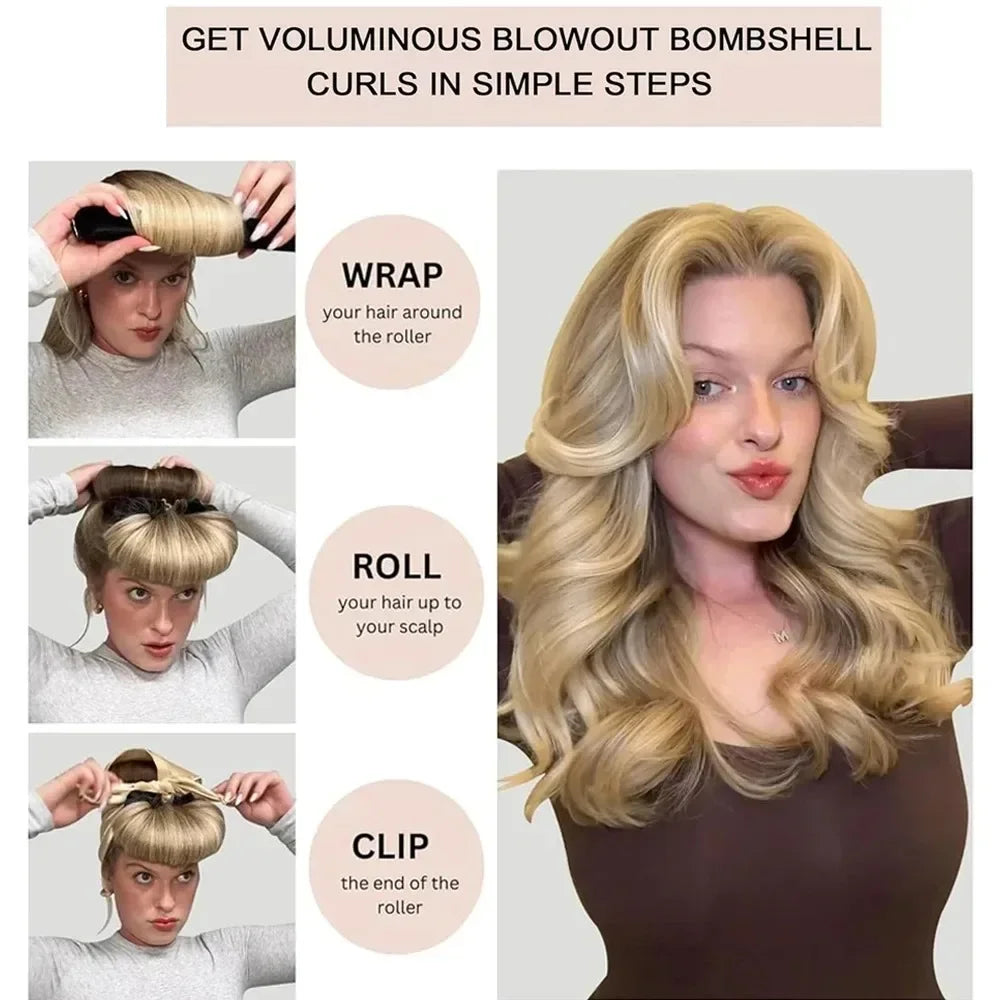 Heatless Curling Rod – Soft Flex Foam Roller for Overnight Curls (All Hair Types)
