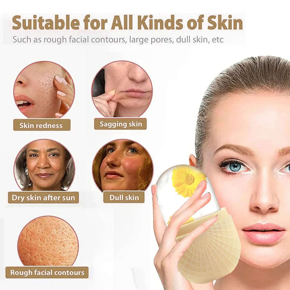 Ice Roller for Face & Eyes – Silicone, Reusable & Leak-Proof