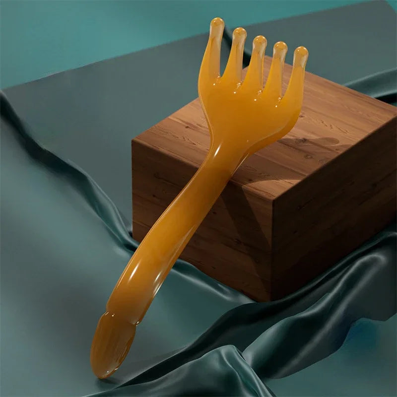 Resin 5-Claw Head & Body Massager – Scalp Gua Sha Scraping Tool