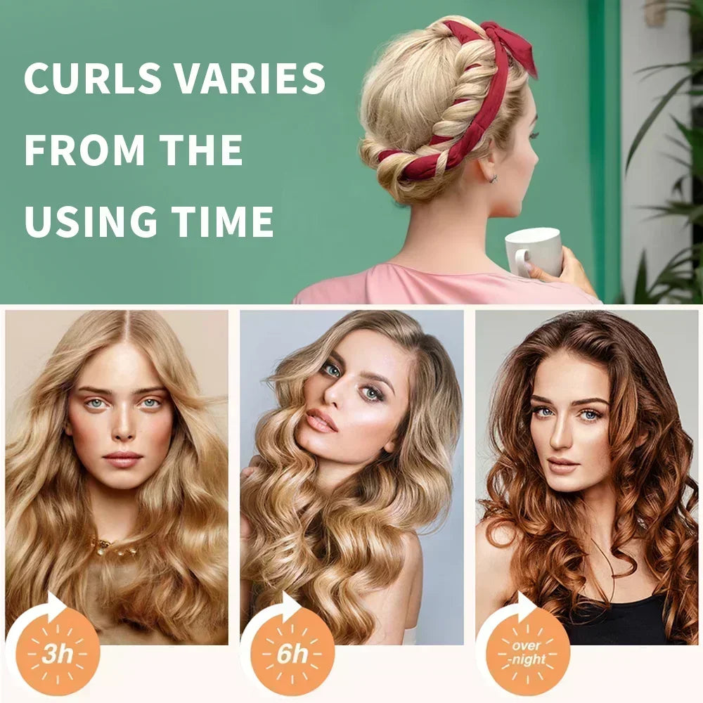 Heatless Curling Rod Headband – No Heat Overnight Hair Curler