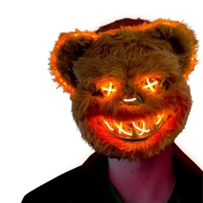LED Halloween Animal Face Mask – Rabbit & Bear