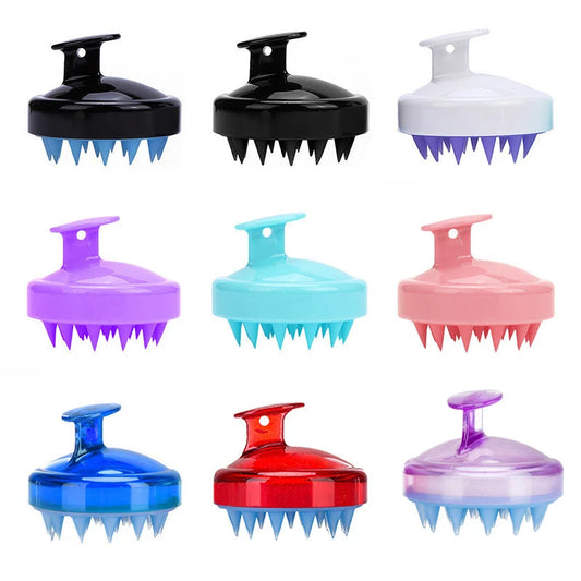 Silicone Scalp Massage Brush – Shampoo & Hair Washing Comb